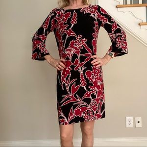 Lauren Ralph Lauren Red and Black Size 2 Shift Dress